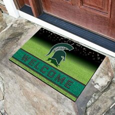 FANMATS 19970 Team Color Crumb Rubber Michigan State University Door Mat, 1 Pack, One Size