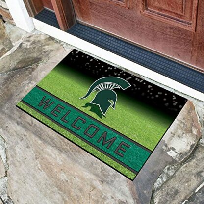 FANMATS 19970 Team Color Crumb Rubber Michigan State University Door Mat, 1 Pack, One Size - Image 2