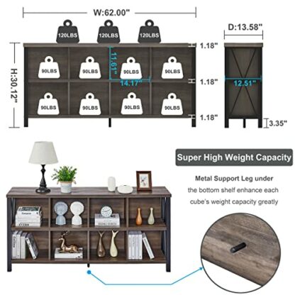 FATORRI 8 Cube Storage Organizer Bookshelf - Image 3