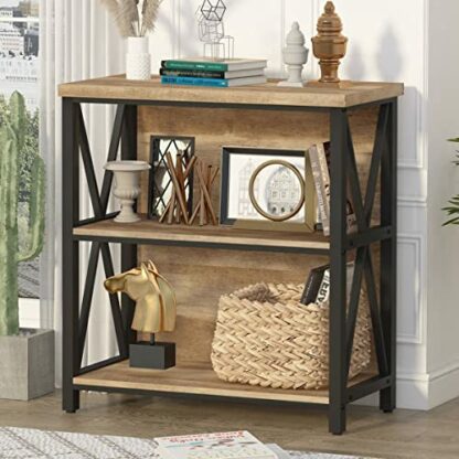 FATORRI Industrial Short Bookcase for Small Space - Image 2