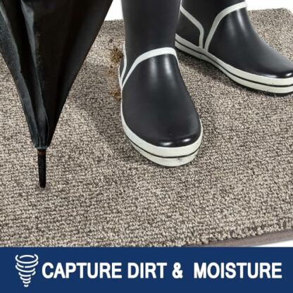 FCSDETAIL Dirt Trapper Indoor Door Mat, Machine Washable Entrance Rug, Dog Doormat, Non-slip Inside Floor Mat for Entryway, Muddy Shoes & Paws - Image 3