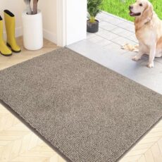 FCSDETAIL Dirt Trapper Indoor Door Mat, Machine Washable Entrance Rug, Dog Doormat, Non-slip Inside Floor Mat for Entryway, Muddy Shoes & Paws