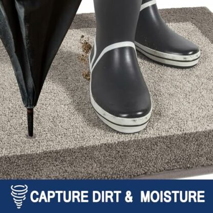 FCSDETAIL Dirt Trapper Indoor Door Mat, Machine Washable Entrance Rug, Dog Doormat, Non-slip Inside Floor Mat for Muddy Shoes & Paws 4 FCSDETAIL Dirt Trapper Indoor Door Mat, Machine Washable Entrance Rug, Dog Doormat, Non-slip Inside Floor Mat for Muddy Shoes & Paws - Image 4