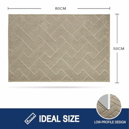 FCSDETAIL Dirt Trapper Indoor Door Mat Machine Washable Entrance Rug, Super Absorbent Dog Doormat, Non-slip Inside Floor Mat for Entryway, Muddy Shoes & Paws - Image 3