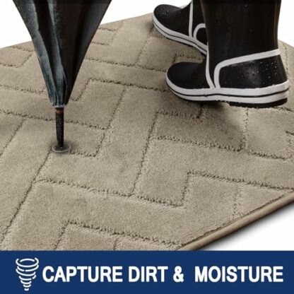FCSDETAIL Dirt Trapper Indoor Door Mat Machine Washable Entrance Rug, Super Absorbent Dog Doormat, Non-slip Inside Floor Mat for Entryway, Muddy Shoes & Paws - Image 4