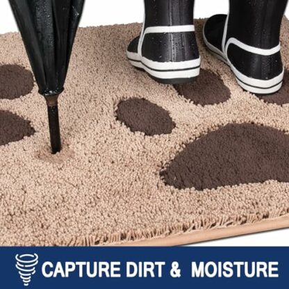 FCSDETAIL Dirt Trapper Indoor Door Mat, Washable Entrance Rug, Absorbent Dog Doormat for Muddy Paws, Inside Mat for front door, Entryway, Pets - Image 4