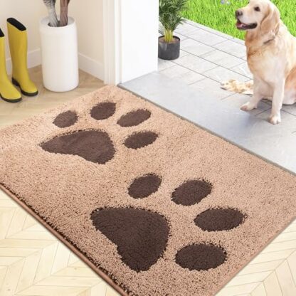 FCSDETAIL Dirt Trapper Indoor Door Mat, Washable Entrance Rug, Absorbent Dog Doormat for Muddy Paws, Inside Mat for front door, Entryway, Pets - Image 2