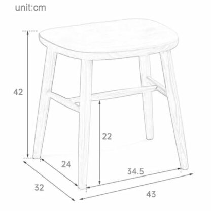 FGJKKRMI Modern Ash Wood Stool Wooden Wide Seat Small Makeup Stool Japanese Style Vanity Stool Dining Chair, For Bedroom Livingroom - Image 4