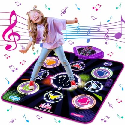 FHNSEL Dance Mat for Girls,Light Up Dance Pad,Kids Musical Dance Play Mat with Light Up 9 Pattern,Built-in Music, 5 Game Modes,Toys Gifts for 3 4 5 6 7 8 9 10 11 12 Year Old Girls Boys and Adult… 2 FHNSEL Dance Mat for Girls,Light Up Dance Pad,Kids Musical Dance Play Mat with Light Up 9 Pattern,Built-in Music, 5 Game Modes,Toys Gifts for 3 4 5 6 7 8 9 10 11 12 Year Old Girls Boys and Adult… - Image 2