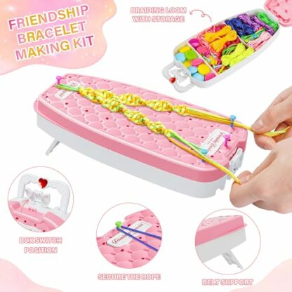 FHNSEL Friendship Bracelet Making kit,Arts and Crafts for Kids Ages 6-12,DIY,Birthday Gifts,Toys for Girls Ages 6 7 8 9 10 11 12 Year Old Kids Travel Activity Set 4 FHNSEL Friendship Bracelet Making kit,Arts and Crafts for Kids Ages 6-12,DIY,Birthday Gifts,Toys for Girls Ages 6 7 8 9 10 11 12 Year Old Kids Travel Activity Set - Image 4