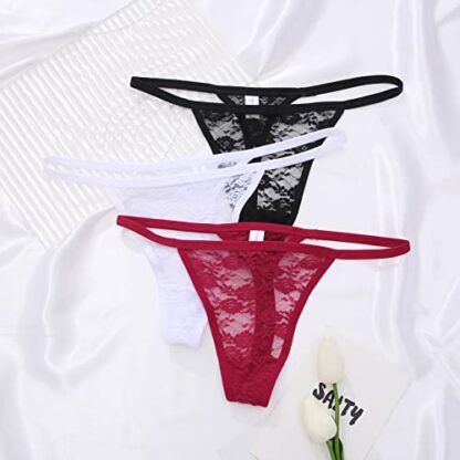 FINETOO 10er Pack Lace Thongs forWomen Tangas Set Sexy Underwear Ladies Women's Lingerie Sexy String Multipack S-XL - Image 4