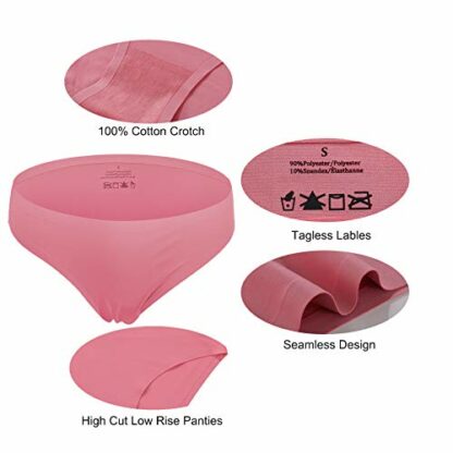 FINETOO 6 Pack Women's Seamless Hipster Underwear No Show Panties Invisibles Knickers Soft Stretch Briefs Underwears S-XL - Image 3