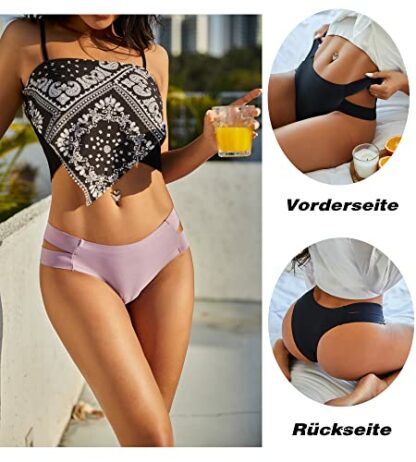 FINETOO 6er Pack Seamless Knickers for Women Sexy Underwear Ladies Soft Dessous Breathable Lingerie Hipster Panties Multipack S-XL - Image 3