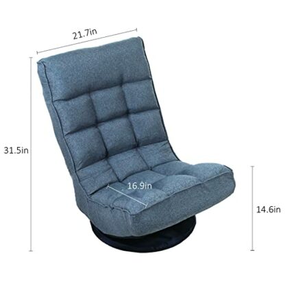 FLOGUOOR Floor Chair with 360 Degree Backrest, 6-Position Adjustable Reading Chair, Folding Chair Bed for TV Watching or Gaming, Floor Sofa Suitable for Private Space - Image 4