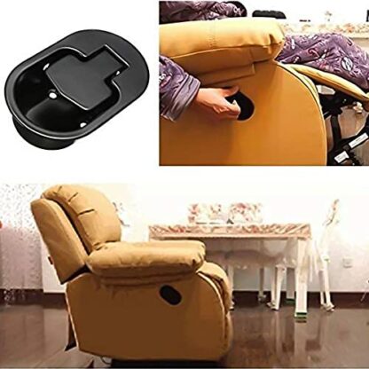 FOLAI Recliner Replacement Parts - Universal Black Metal Pull Recliner Handle with Cable - fits Recliner Couch Style Pull Chair Release Handle for Sofa - Image 3