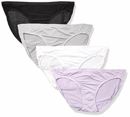 FRUIT OF THE LOOM Women's Underwear Breathable Panties (Regular & Plus Size) Bikini Style (Pack of 4) - Image 2
