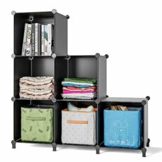 FUNLAX Cube Storage Unit, Bathroom Storage Bookcase