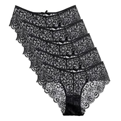 FallSweet Pack of 5,Women Lace Panties Sexy Underwear Ultra Thin Briefs S M L XL - Image 2