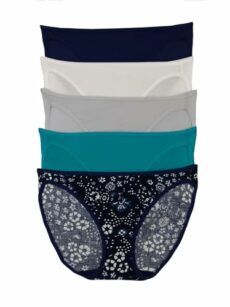Felina Smooth Low Rise Bikini Panties - Seamless Underwear for Women, Panties for Women (5-Pack)