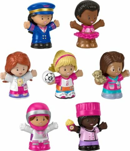 Fisher-Price Little People Barbie Toddler Toys, You Can Be Anything Figure Pack, 7 Characters for Pretend Play Ages 18+ Months, HCF58 2 Fisher-Price Little People Barbie Toddler Toys, You Can Be Anything Figure Pack, 7 Characters for Pretend Play Ages 18+ Months, HCF58 - Image 2