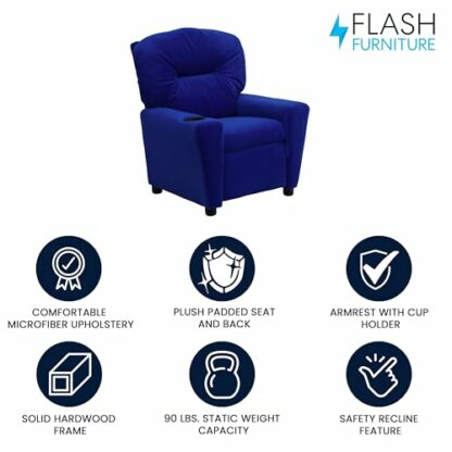 Flash Furniture Contemporary Vinyl Kids Recliner - Image 4
