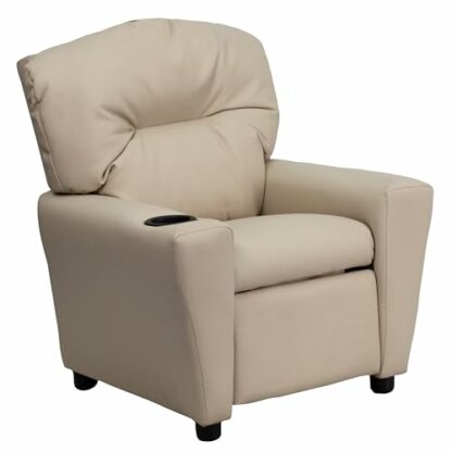 Flash Furniture Contemporary Vinyl Kids Recliner with Cup Holder - Image 2