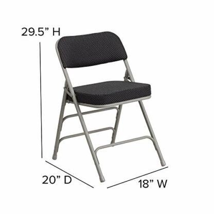 Flash Furniture HERCULES Series Premium Curved Triple Braced & Double Hinged Fabric Metal Folding Chair - Image 4