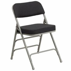 Flash Furniture HERCULES Series Premium Curved Triple Braced & Double Hinged Fabric Metal Folding Chair