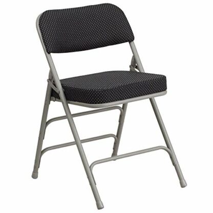 Flash Furniture HERCULES Series Premium Curved Triple Braced & Double Hinged Fabric Metal Folding Chair - Image 2