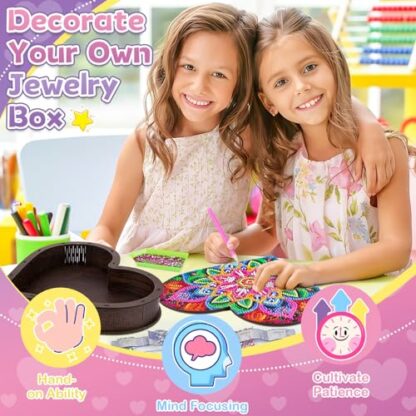 Flnlano DIY Diamond Creative Jewelry Box Mandala Crafts Kit for Girls Kids - Children & Teenage Girls Birthday Gifts Party Presents 3 Flnlano DIY Diamond Creative Jewelry Box Mandala Crafts Kit for Girls Kids - Children & Teenage Girls Birthday Gifts Party Presents - Image 3