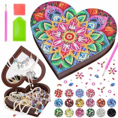 Flnlano DIY Diamond Creative Jewelry Box Mandala Crafts Kit for Girls Kids - Children & Teenage Girls Birthday Gifts Party Presents 2 Flnlano DIY Diamond Creative Jewelry Box Mandala Crafts Kit for Girls Kids - Children & Teenage Girls Birthday Gifts Party Presents - Image 2