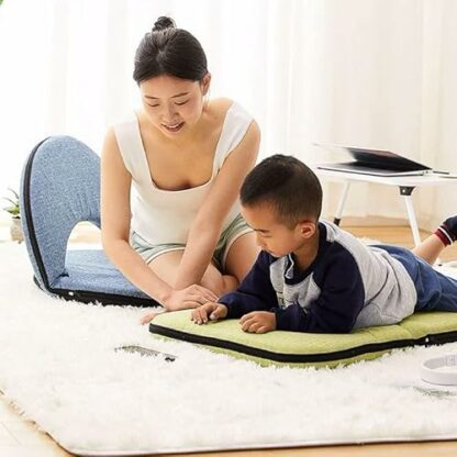 Floor Chair Adjustable Floor Lazy Sofa Chair, 5-Position Multiangle Padded Floor Chair Tatami Chair, Cushioned Back Support Bay Window Lounge Chair, Sitting Chairs for Meditation Reading TV Watching G - Image 3