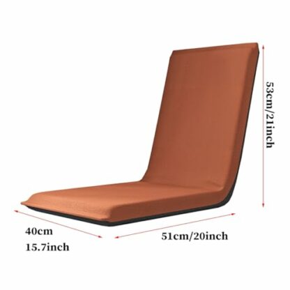 Floor Chair Adjustable Meditation Chair Padded Folding Gaming Soft Seat for Living Room Bedroom Yoga Room Gray - Image 3