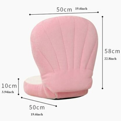 Floor Chair Foldable Floor Chair with Back Support Padded Floor Seating Portable Floor Seat Meditation Backrest Chair Bay Window Lazy Sofa Chair for Adult Kid Gaming Yoga with Washable Cover Meditatio - Image 4