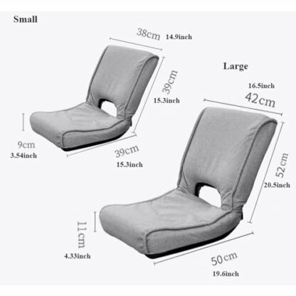 Floor Chair Foldable Lazy Sofa Chair Floor Chair, Padded Floor Chair Cushioned Back Support Tatami Chair, Video Game Legless Backrest Chairs for Meditation Reading TV Watching Gaming Meditation Chair 4 Floor Chair Foldable Lazy Sofa Chair Floor Chair, Padded Floor Chair Cushioned Back Support Tatami Chair, Video Game Legless Backrest Chairs for Meditation Reading TV Watching Gaming Meditation Chair - Image 4