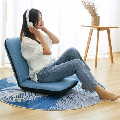 Floor Chair Home Foldable Adjustable Recliner Lazy Sofa Chair, Armless Floor Gaming Ergonomic Chair bay windows tatami Chair bed backrest chairs for Adults Kids Reading Resting Gaming Meditation Chair - Image 3
