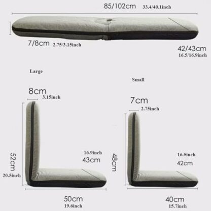 Floor Chair Home Foldable Adjustable Recliner Lazy Sofa Chair, Armless Floor Gaming Ergonomic Chair bay windows tatami Chair bed backrest chairs for Adults Kids Reading Resting Gaming Meditation Chair - Image 4