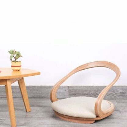 Floor Chair Japanese Style Tatami Chairs,Living Room Bay Window Chair Legless Chair Backrest Chair Lazy Chair with Cushion, Floor Sofa Game Meditation Floor Seating Chairs with Back Support Solid Wood 3 Floor Chair Japanese Style Tatami Chairs,Living Room Bay Window Chair Legless Chair Backrest Chair Lazy Chair with Cushion, Floor Sofa Game Meditation Floor Seating Chairs with Back Support Solid Wood - Image 3