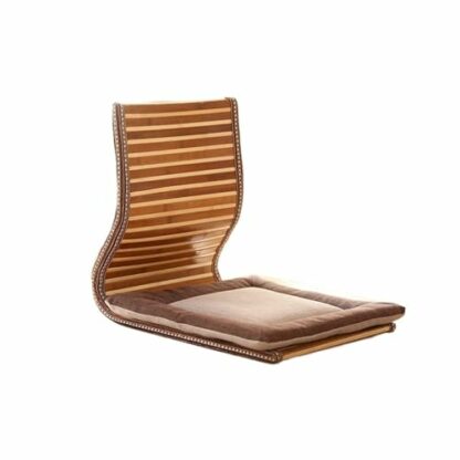 Floor Chair Rattan Woven Backrest Chair Tatami Chair Bed Seat Dormitory Bedroom Lazy Chair Legless Chair, Bay Window Chair tea room bedroom Sitting Chair Meditation Chair - Image 2