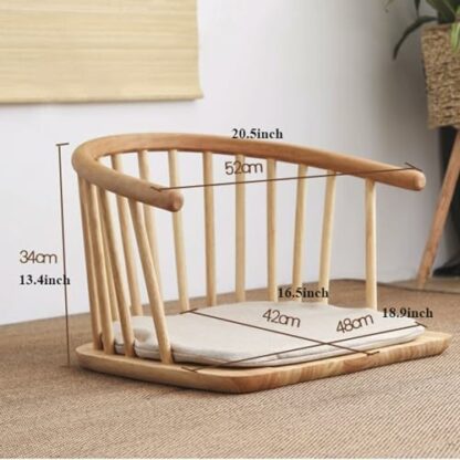 Floor Chair Tiita Floor Chair with Back Support, Meditation Tatami Backrest Chairs, Legless Lazy Chair with Cushion, Living Room Sitting Chair Seat Meditation Chair 4 Floor Chair Tiita Floor Chair with Back Support, Meditation Tatami Backrest Chairs, Legless Lazy Chair with Cushion, Living Room Sitting Chair Seat Meditation Chair - Image 4