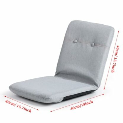 GIZNXBA Folding Floor Chair With Back Support, Meditation Chair For Outdoor Or Indoor, Padded Floor Chair With 5 Adjustable Position, Floor Gaming Chair, Couch Recliner, Floor Couch - Image 4