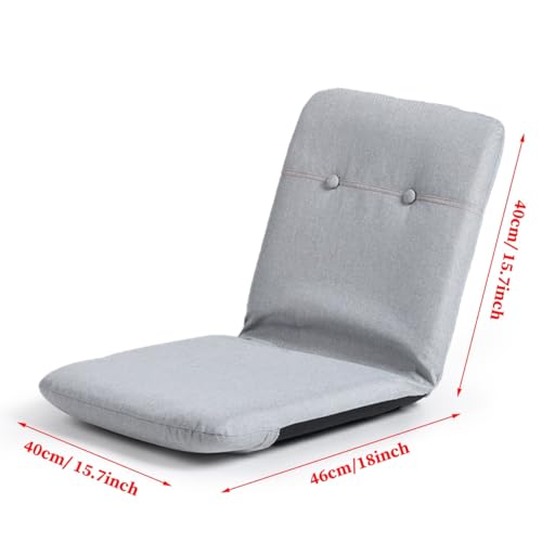 GIZNXBA Folding Floor Chair With Back Support, Meditation Chair For Outdoor Or Indoor, Padded Floor Chair With 5 Adjustable Position, Floor Gaming Chair, Couch Recliner, Floor Couch - Image 4