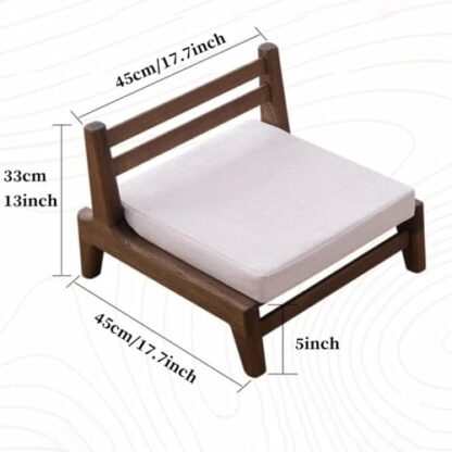 Floor Gaming Chair with Back Support and Cushion Tatami Accent Furniture for Living Room, Lazy Sofa Seat for Bay Window, Meditation and Reading Beige 3 Floor Gaming Chair with Back Support and Cushion Tatami Accent Furniture for Living Room, Lazy Sofa Seat for Bay Window, Meditation and Reading Beige - Image 3