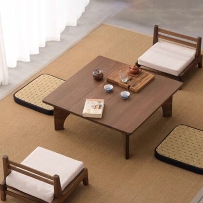 Floor Gaming Chair with Back Support and Cushion Tatami Accent Furniture for Living Room, Lazy Sofa Seat for Bay Window, Meditation and Reading Beige 4 Floor Gaming Chair with Back Support and Cushion Tatami Accent Furniture for Living Room, Lazy Sofa Seat for Bay Window, Meditation and Reading Beige - Image 4