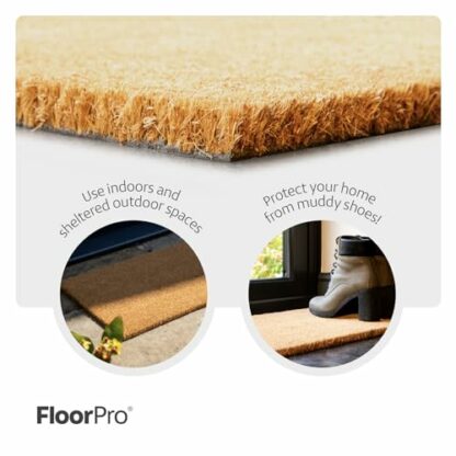 FloorPro Living Coir Matting for Entrances - Tough Bristles - Doorway Coconut Entrance Mat Strips - Cut to Size - Doormats - Image 4