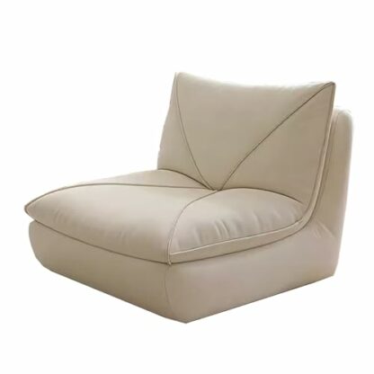 Fluffy Armless Floor Sofa Chair for Adults Easy Padded Lazy Chair for Dorm Apartment Living Room Beige 2 Fluffy Armless Floor Sofa Chair for Adults Easy Padded Lazy Chair for Dorm Apartment Living Room Beige - Image 2