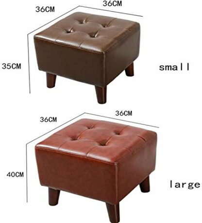 Footrest Ottoman Dressing Table,Home Living Room Sofa Bench Leather Door Change Shoe Bench Stool 36X36X40Cm 3 Footrest Ottoman Dressing Table,Home Living Room Sofa Bench Leather Door Change Shoe Bench Stool 36X36X40Cm - Image 3