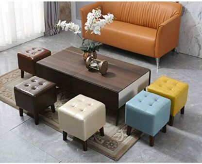 Footrest Ottoman Dressing Table,Home Living Room Sofa Bench Leather Door Change Shoe Bench Stool 36X36X40Cm 4 Footrest Ottoman Dressing Table,Home Living Room Sofa Bench Leather Door Change Shoe Bench Stool 36X36X40Cm - Image 4