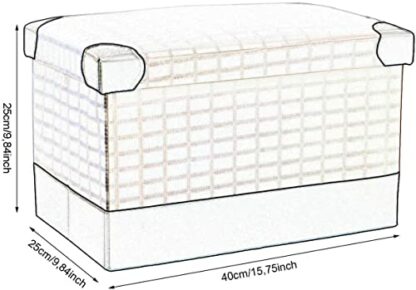 Footrest Ottoman Entryway Storage Bench Foldable Leather Storage Stool Storage Ottomans Storage Box Foot Stool 40Cm Storage Stool - Image 3