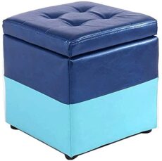 Footrest Ottoman Foot Stool Dressing Table Footrest Storage Stool, Leather Storage Stool Home Living Room Change Shoes Stool Foyer Sofa Bench 40X40X40Cm Seat Storage Home Decor
